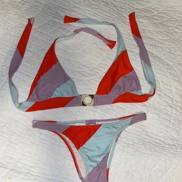 SALINAS Striped Bikini - Picture 1 of 8